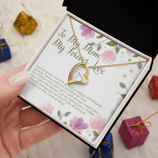 TO MY MOM - GIFT FROM SON - Forever Love Necklace