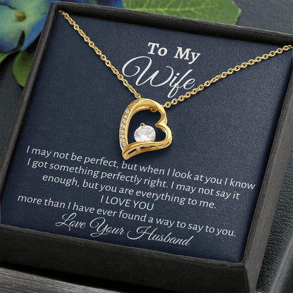 TO MY WIFE - GIFT FROM HUSBAND  - Forever Love Necklace (SKUJ12-60)