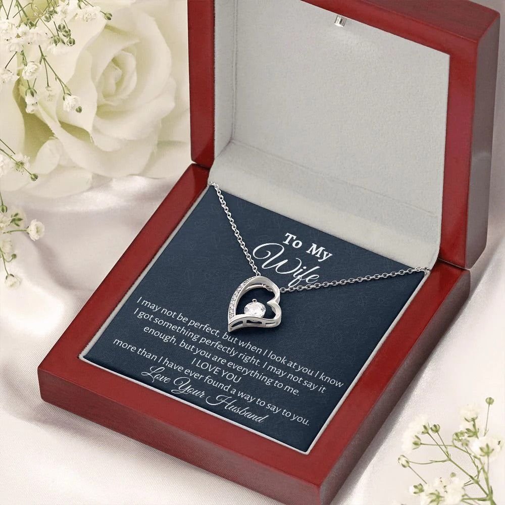 TO MY WIFE - GIFT FROM HUSBAND  - Forever Love Necklace (SKUJ12-60)