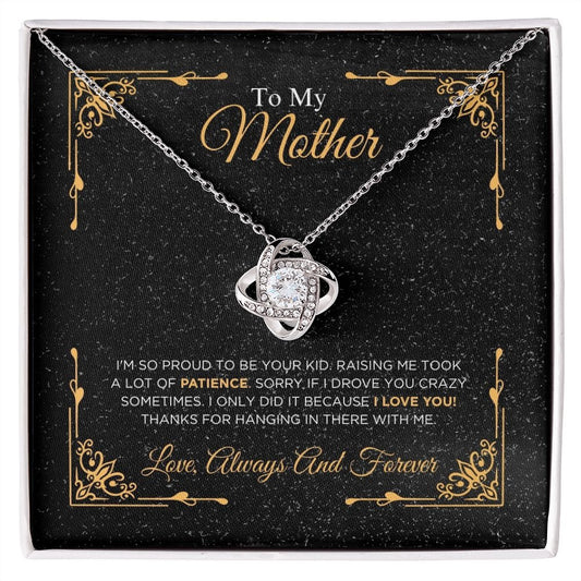 TO MY MOM FROM SON - Premium Love Knot Necklace