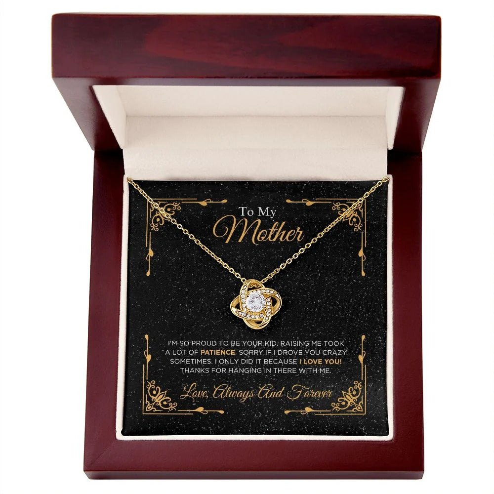 TO MY MOM FROM SON - Premium Love Knot Necklace