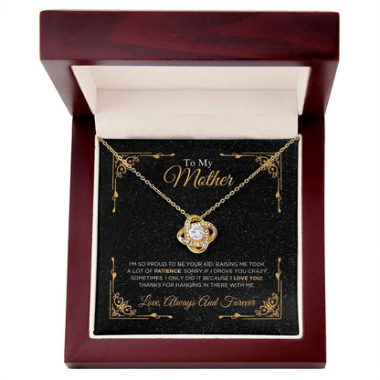 TO MY MOM FROM SON - Premium Love Knot Necklace
