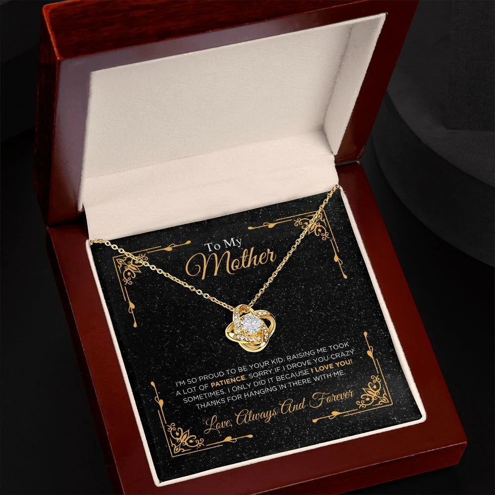 TO MY MOM FROM SON - Premium Love Knot Necklace