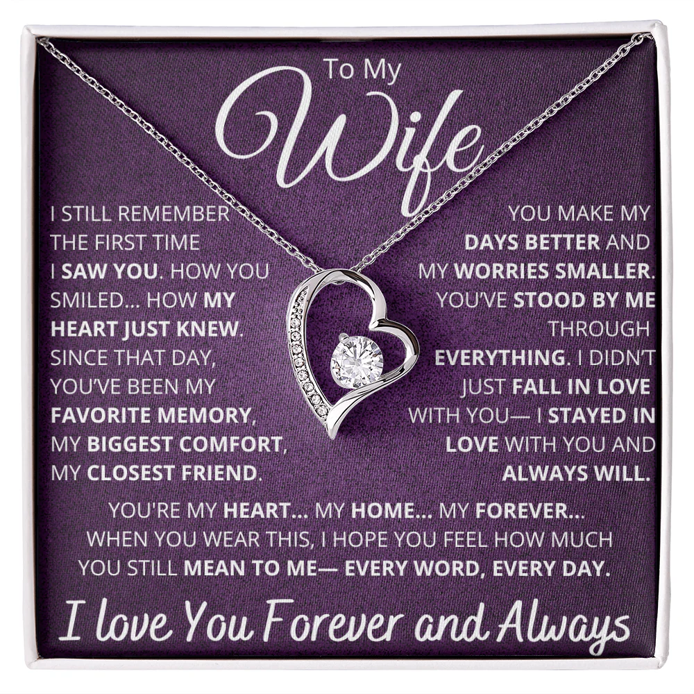 TO MY WIFE - GIFT FROM HUSBAND - Forever Love Necklace