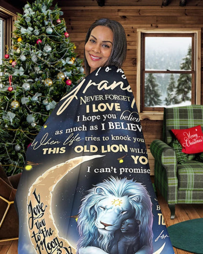 BLANKET FOR GRANDSON – COMFORT & WARMTH GIFT FROM GRANDMA  Sherpa Fleece Quilt Blanket NINA00 (SKU-CHAU-B19)