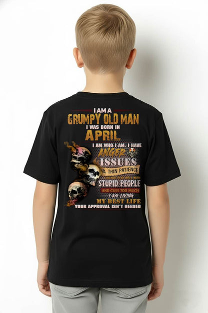 APRIL – I AM WHO I AM I HAVE ANGER ISSUES AND THIN PATIENCE – MAN TEE - NINA04 (SKU08-67-04)