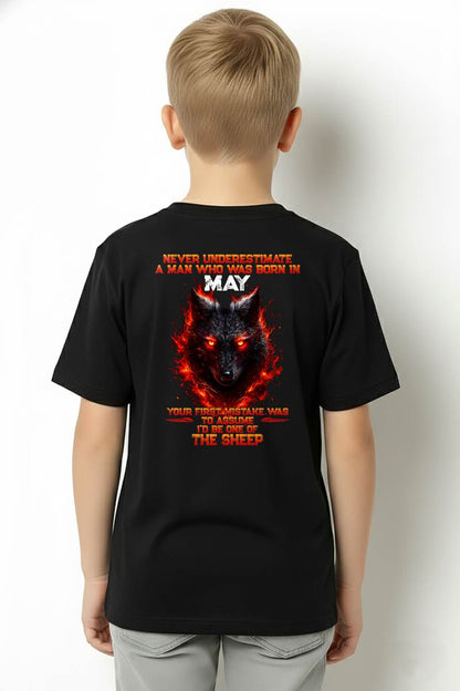 MAY - NEVER UNDERESTIMATE A MAN WHO WAS BORN IN MAY - MAN TEE - BIRTHDAY SHIRT FOR MAN - NINA05 (SKU2609-300-05)