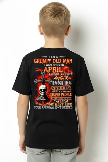 APRIL – I DO NOT PLAY WELL WITH STUPID PEOPLE AND I CUSS TOO MUCH – MAN TEE - NINA04 (SKU12-319-04)