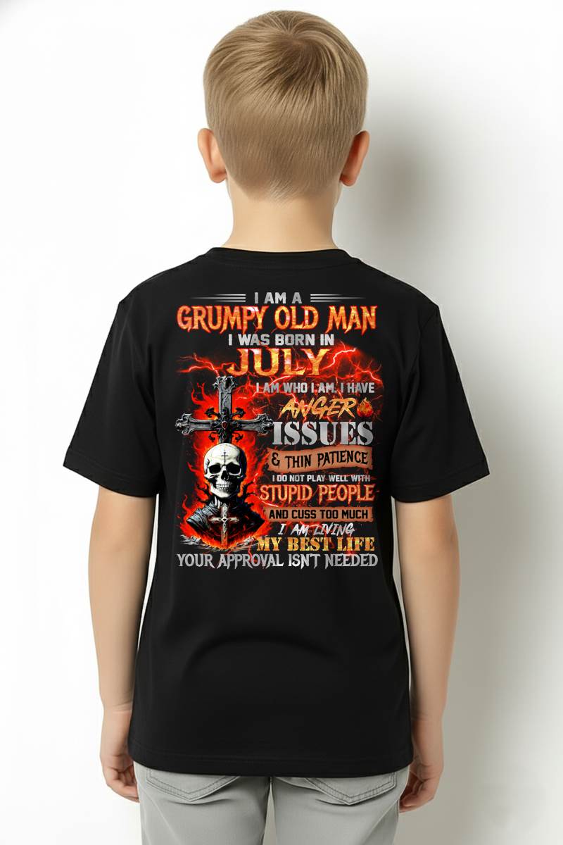 JULY – I DO NOT PLAY WELL WITH STUPID PEOPLE AND I CUSS TOO MUCH – MAN TEE - NINA07 (SKU12-319-07)