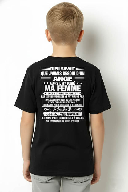 JUILLET - DIEU SAVAIT QUE J'AVAIS BESOIN D'UN ANGE - regalo perfetto per tuo marito o fidanzato - FR/NINA07 (SKU2606-280-07)