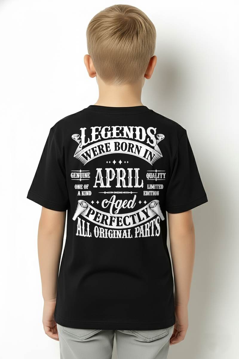 APRIL – LEGENDS WERE BORN IN APRIL, GENIUS AND ONE OF A KIND – MAN TEE - NINA04 (SKU08-37-04)