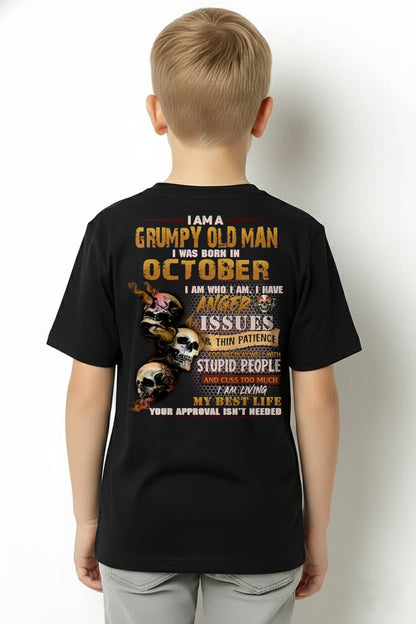 OCTOBER – I AM WHO I AM I HAVE ANGER ISSUES AND THIN PATIENCE – MAN TEE - NINA10 (SKU08-67-10)