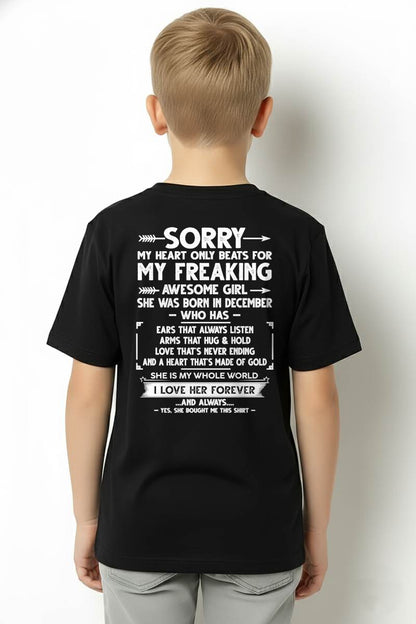 DECEMBER - SORRY MY HEART ONLY BEATS FOR MY FREAKING AWESOME GIRL - FROM WIFE - NINA12 (SKU2603-15-12)