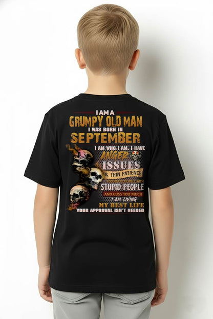 SEPTEMBER – I AM WHO I AM I HAVE ANGER ISSUES AND THIN PATIENCE – MAN TEE - NINA09 (SKU08-67-09)