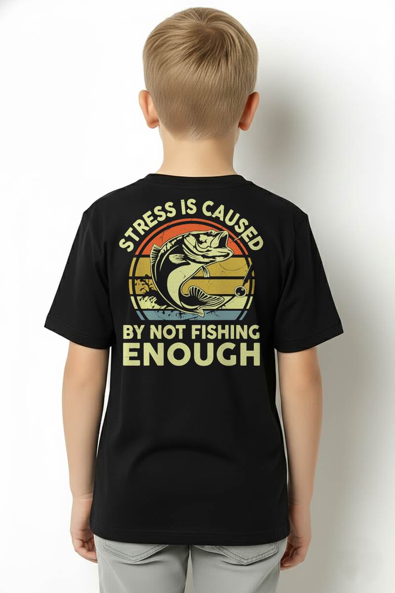 Stress Is Caused By Not Fishing Enough Funny T-Shirt - Fishing T-shirt (SKUNINA - F19)