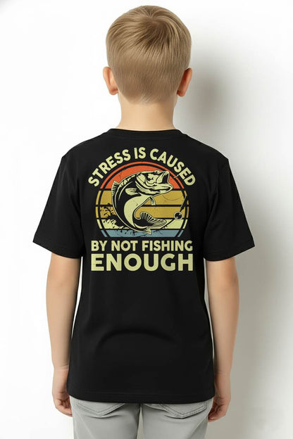 Stress Is Caused By Not Fishing Enough Funny T-Shirt - Fishing T-shirt (SKUNINA - F19)
