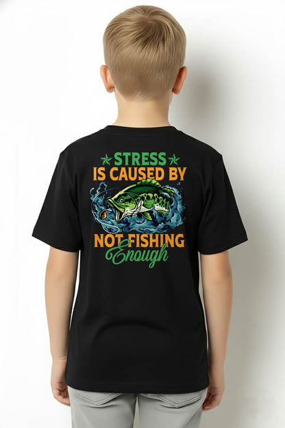 Stress Is Caused By Not Fishing Enough Funny T-Shirt - Fishing T-shirt (SKU2602-197)