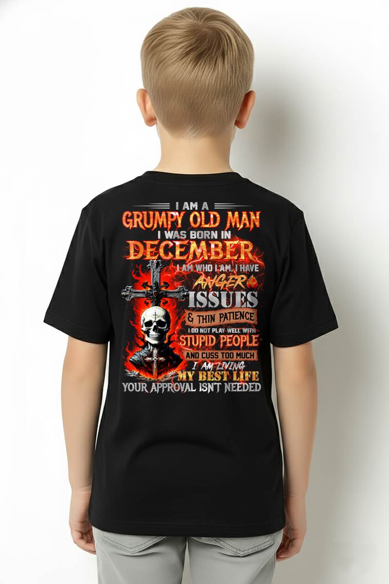 DECEMBER – I DO NOT PLAY WELL WITH STUPID PEOPLE AND I CUSS TOO MUCH – MAN TEE - NINA12 (SKU12-319-12)