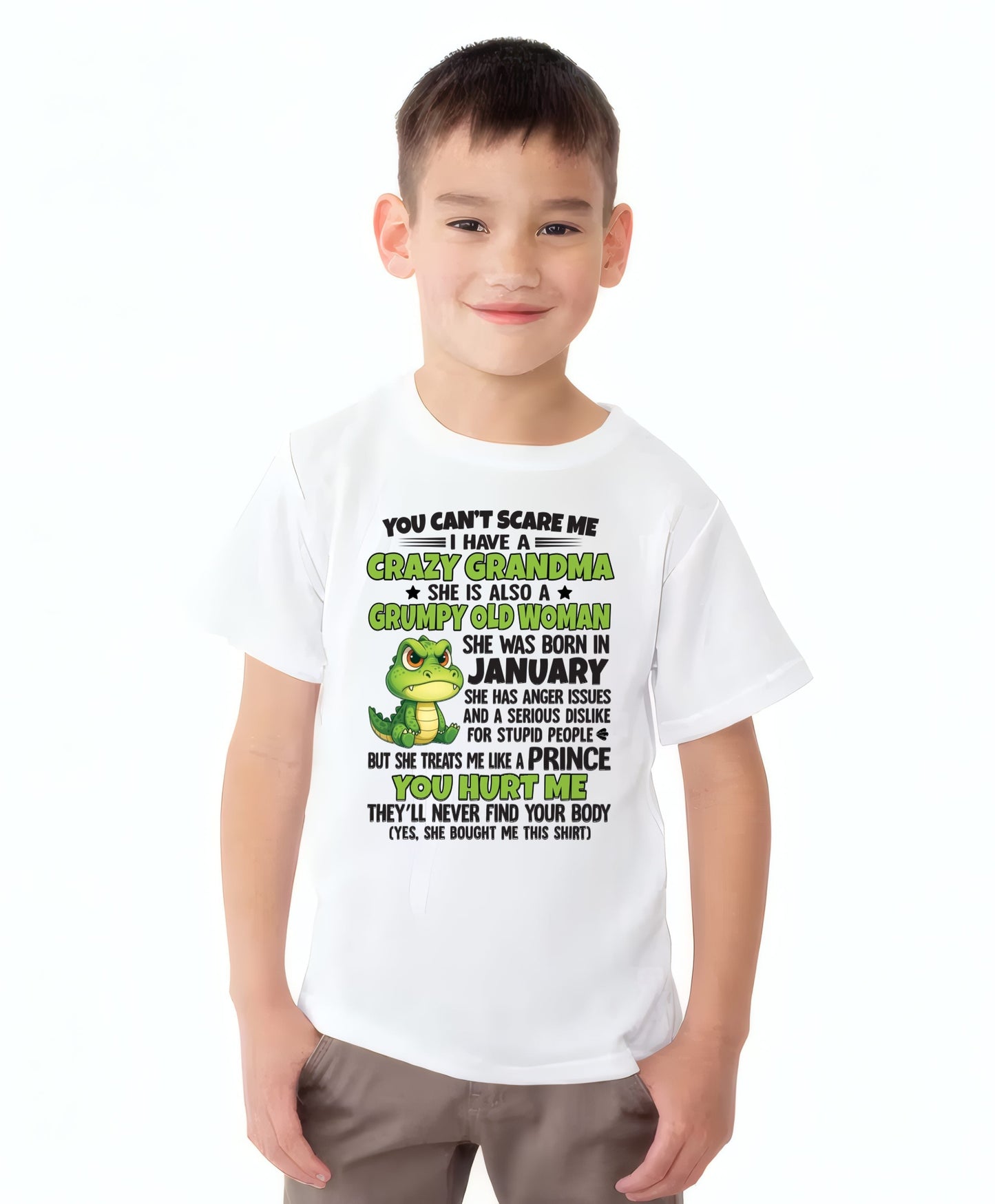 JANUARY - YOU CAN'T SCARE ME - FOR GRANDSON - GIFT FROM GRANDMA - NINA01 (SKU09-85-01)