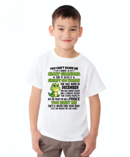 DECEMBER - YOU CAN'T SCARE ME - FOR GRANDSON - GIFT FROM GRANDMA - NINA12 (SKU09-85-12)
