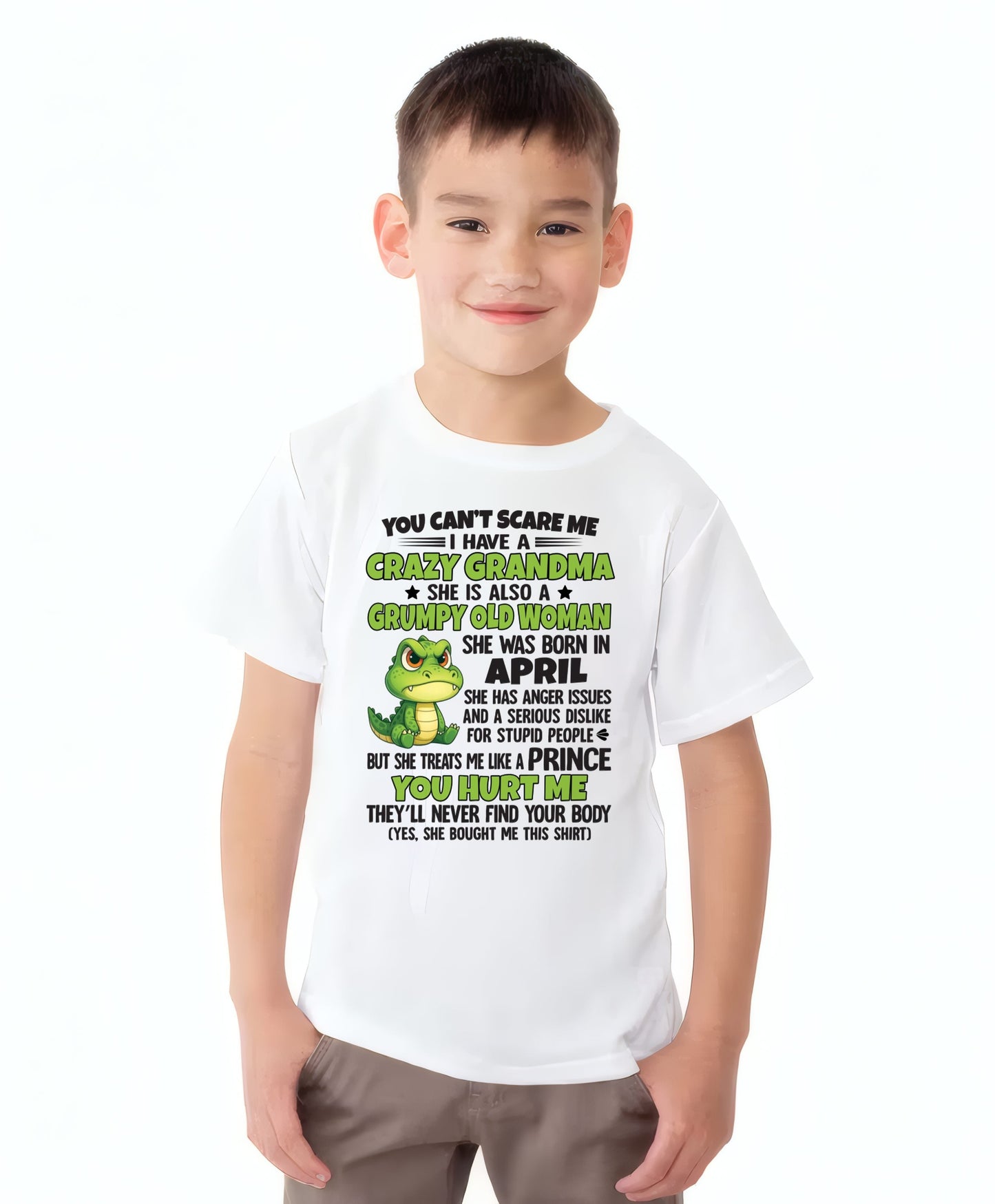 APRIL - YOU CAN'T SCARE ME - FOR GRANDSON - GIFT FROM GRANDMA - NINA04 (SKU09-85-04)
