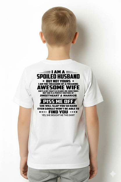 I AM THE TREASURE OF A FREAKING AWESOME WIFE - FROM WIFE - NINA00 (SKU2604-308-00)