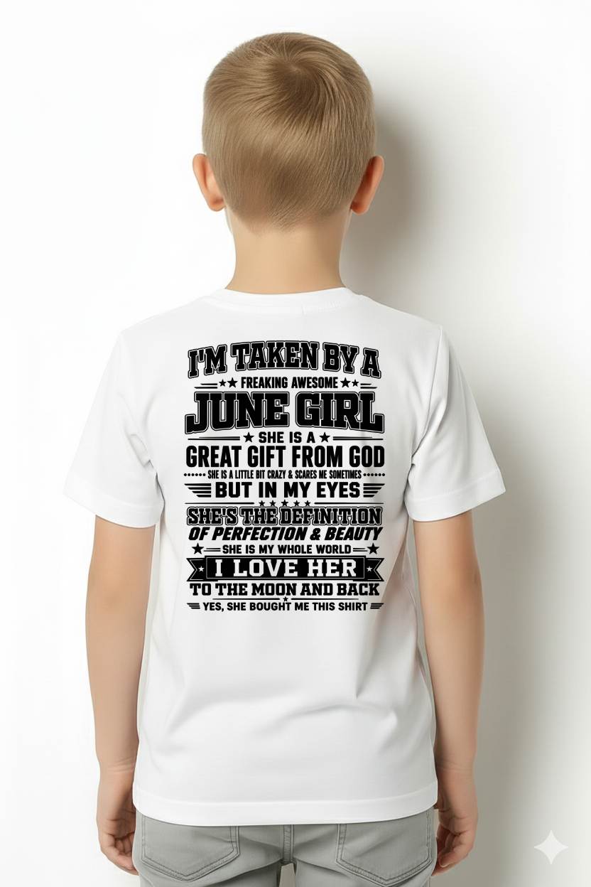 JUNE - I'm Taken By A Freaking Awesome Girl Shirt – Gift for your Boyfriend or Husband from wife - NINA06 (SKU2606-320-06)