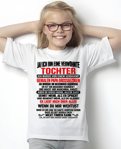 DEZEMBER - JAH, ICH BIN EINE VERWÖHNTE TOCHTER – Geschenk für die Tochter vom Papa – NINA12 (SKU2610-282-12)