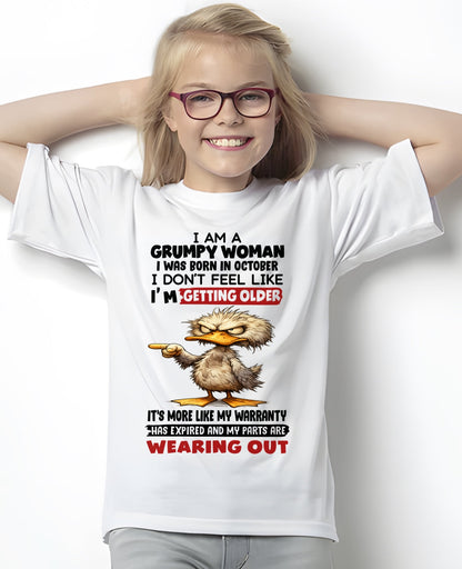 NINA10 - Funny Grumpy Woman Shirt Born in October – Birthday Gift Idea - FMA (SKU2602-175-10)