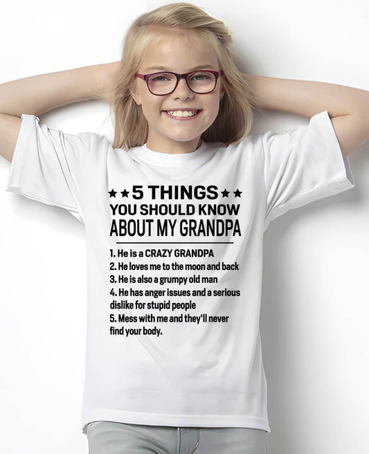 FIVE THINGS YOU SHOULD KNOW ABOUT MY GRANDPA - GIFT FROM GRANDPA - NINA00 (SKU2603-134-00)