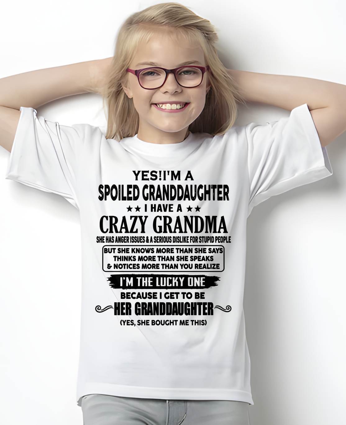 LUCKY GRANDDAUGHTER! - FROM GRANDMA - NINA00 (SKU12-119-00)