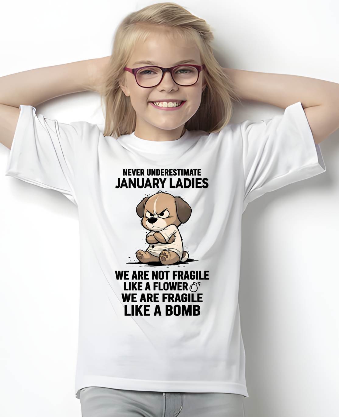 JANUARY - WE ARE NOT FRAGILE LIKE A FLOWER WE ARE FRAGILE LIKE A BOMB - FMA - NINA01 (SKU2603-351-01)
