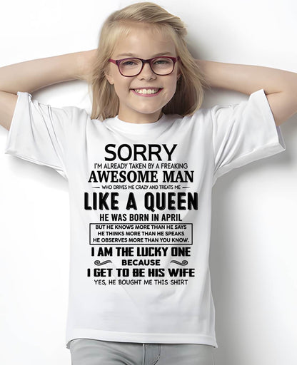 APRIL – AN AWESOME MAN WHO DRIVES ME CRAZY AND TREATS ME LIKE A QUEEN – FROM HUSBAND – NINA04 (SKU26T-01286-04)