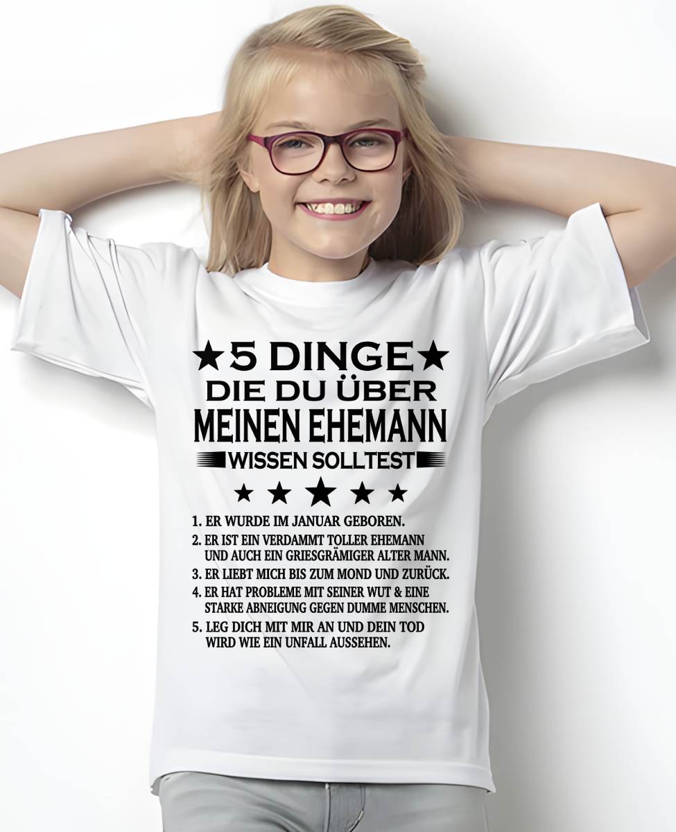 JANUAR -  5 DINGE DIE DU ÜBER MEINEN EHEMANN WISSEN SOLLTEST - Das perfekte Geschenk für deine Freundin - GER/NINA01 (SKU2606-157-01)