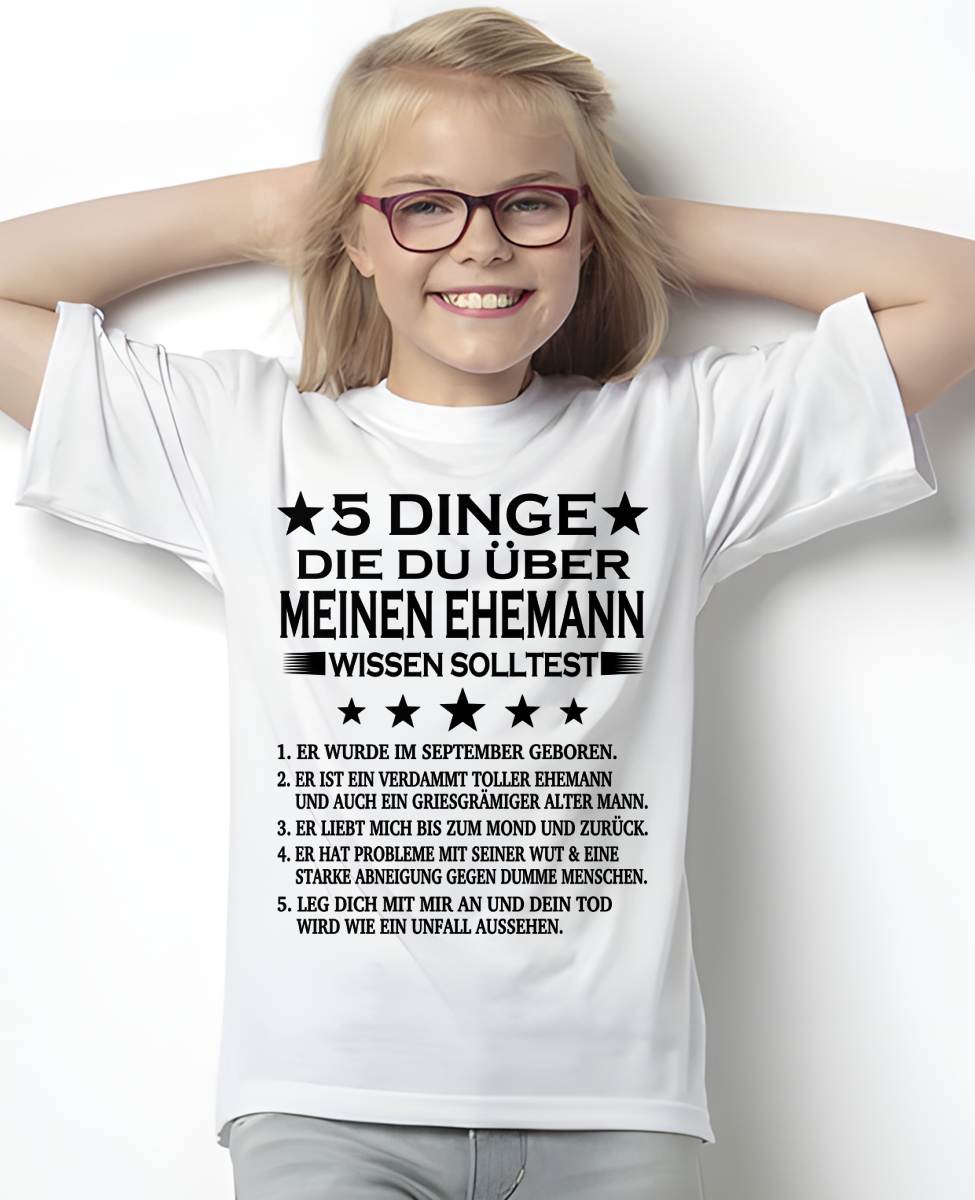 SEPTEMBER - 5 DINGE DIE DU ÜBER MEINEN EHEMANN WISSEN SOLLTEST - Das perfekte Geschenk für deine Freundin - GER/NINA09 (SKU2606-157-09)