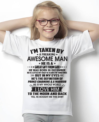 DECEMBER – I'M TAKEN BY A FREAKING AWESOME MAN HE IS A GREAT GIFT FROM GOD – FROM HUSBAND – NINA12 (SKU26T-01234-12)