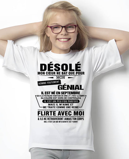 SEPTEMBRE – DÉSOLÉ, MON CŒUR NE BAT QUE POUR MON HOMME FOUTUMENT GÉNIAL – DE SON MARI – FR09/NINA09 (SKU26T-01161-09)