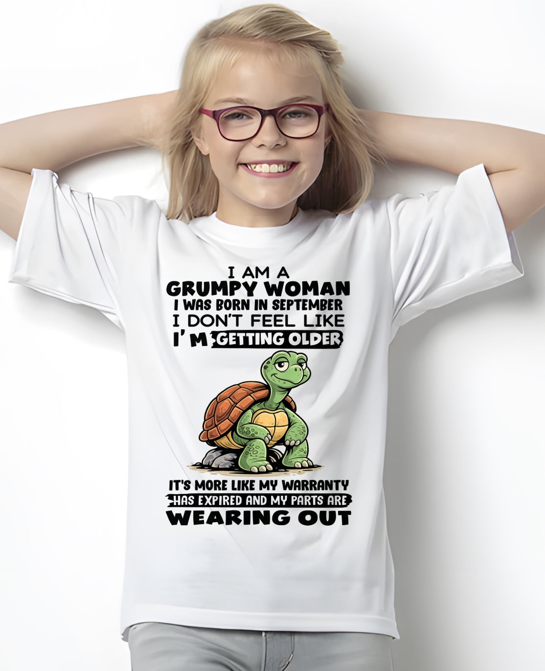 NINA09 - Funny Grumpy Woman Shirt Born in September – Birthday Gift Idea - FMA (SKU2602-178-09)