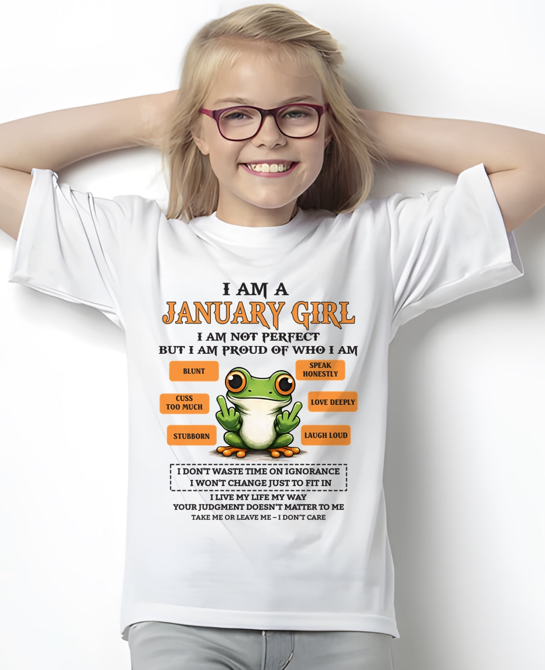 "I AM A JANUARY GIRL" - Birthday Gift For January Girls - FMA NINA01 (SKU2602-189-01)