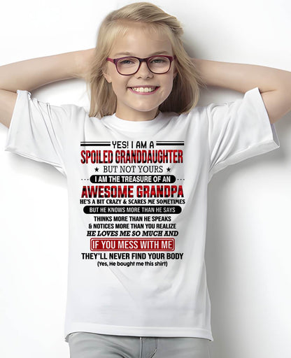 YES! I'M A SPOILED GRANDDAUGHTER - GIFT FROM GRANDPA - NINA00 (SKU26T-01317-00)
