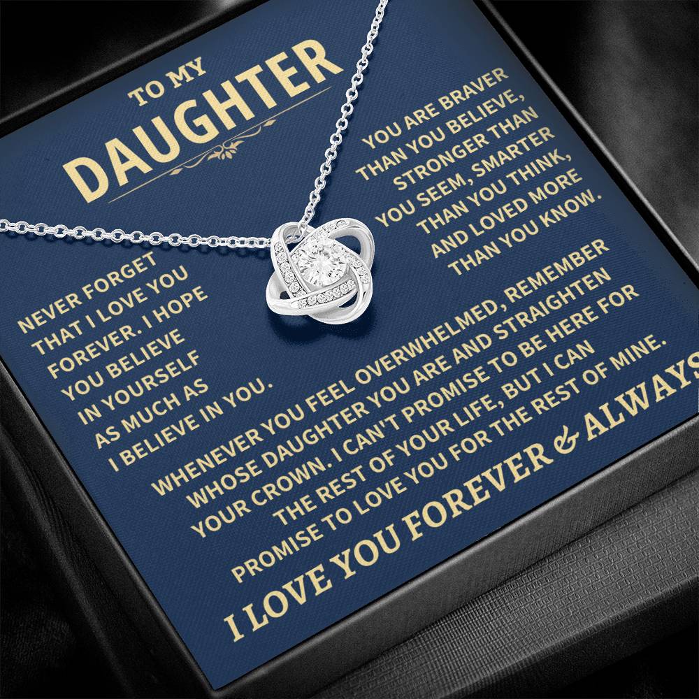 TO MY DAUGHTER FROM DAD - Premium Love Knot Necklace