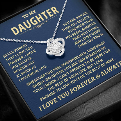 TO MY DAUGHTER FROM DAD - Premium Love Knot Necklace