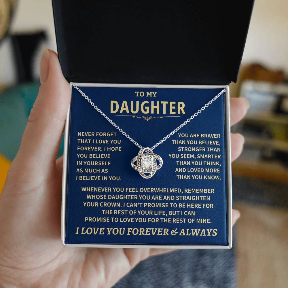 TO MY DAUGHTER FROM DAD - Premium Love Knot Necklace
