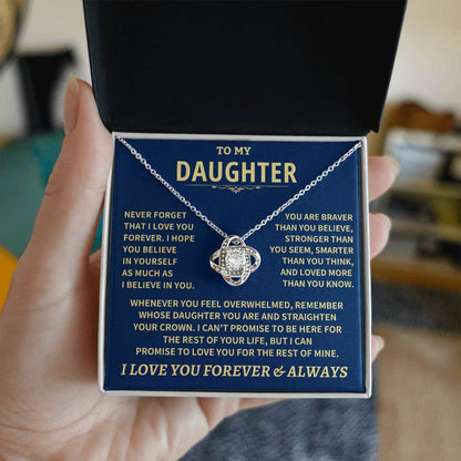 TO MY DAUGHTER FROM DAD - Premium Love Knot Necklace