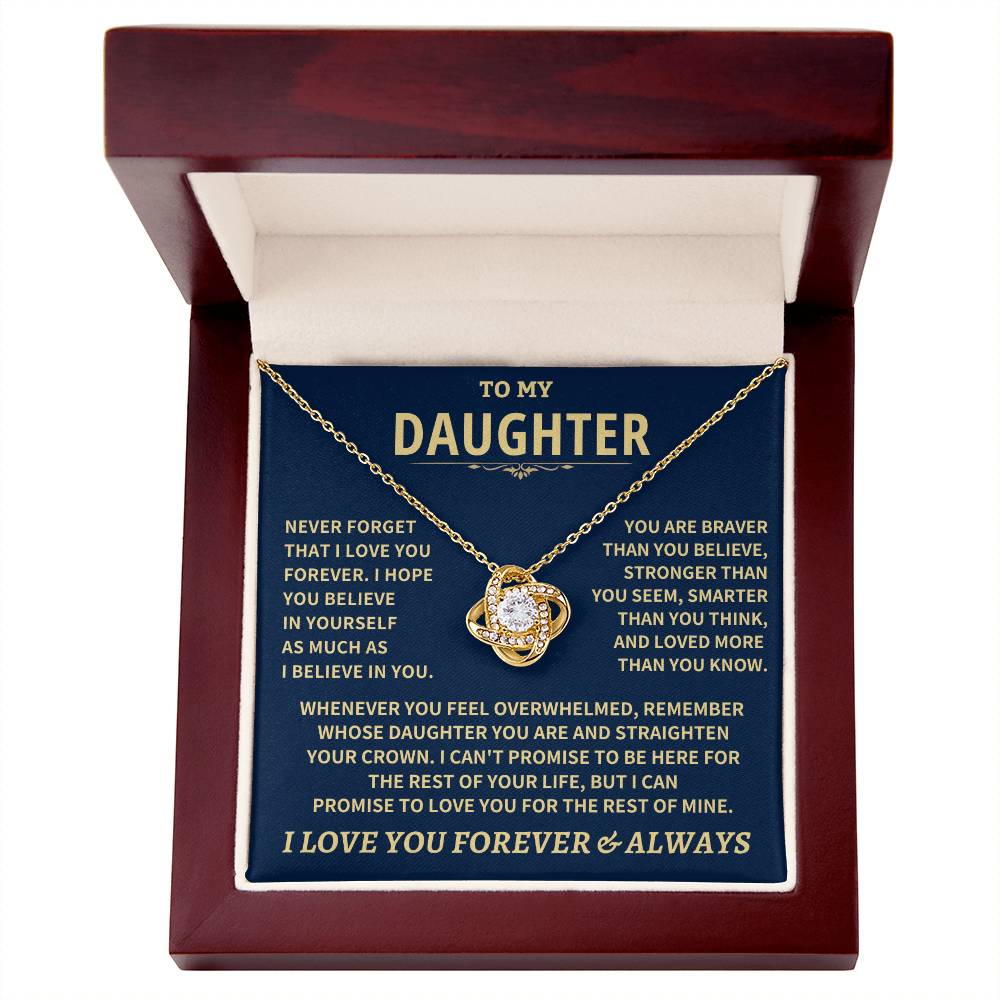 TO MY DAUGHTER FROM DAD - Premium Love Knot Necklace