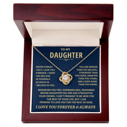 TO MY DAUGHTER FROM DAD - Premium Love Knot Necklace