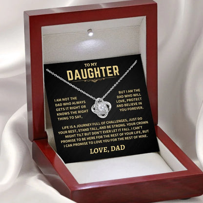 TO MY DAUGHTER FROM DAD - Premium Love Knot Necklace