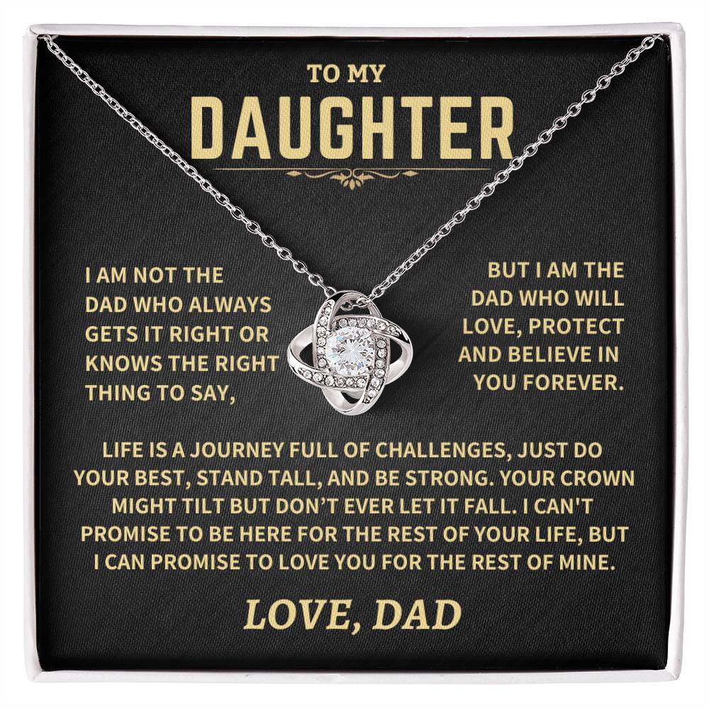 TO MY DAUGHTER FROM DAD - Premium Love Knot Necklace