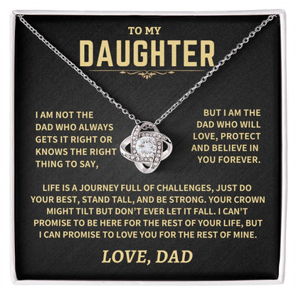 TO MY DAUGHTER FROM DAD - Premium Love Knot Necklace