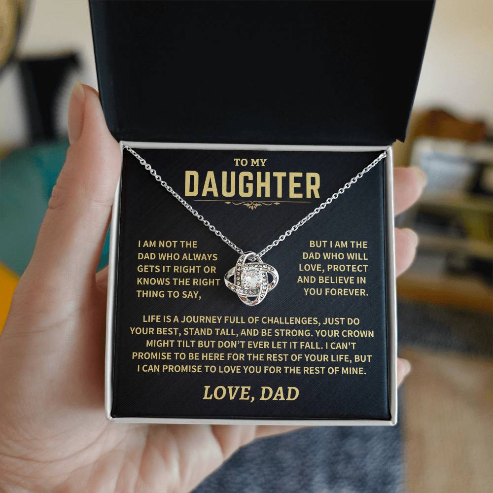TO MY DAUGHTER FROM DAD - Premium Love Knot Necklace